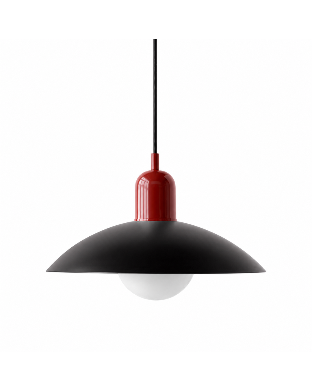 Suspension métal laqué : Demi-sphère bicolore
