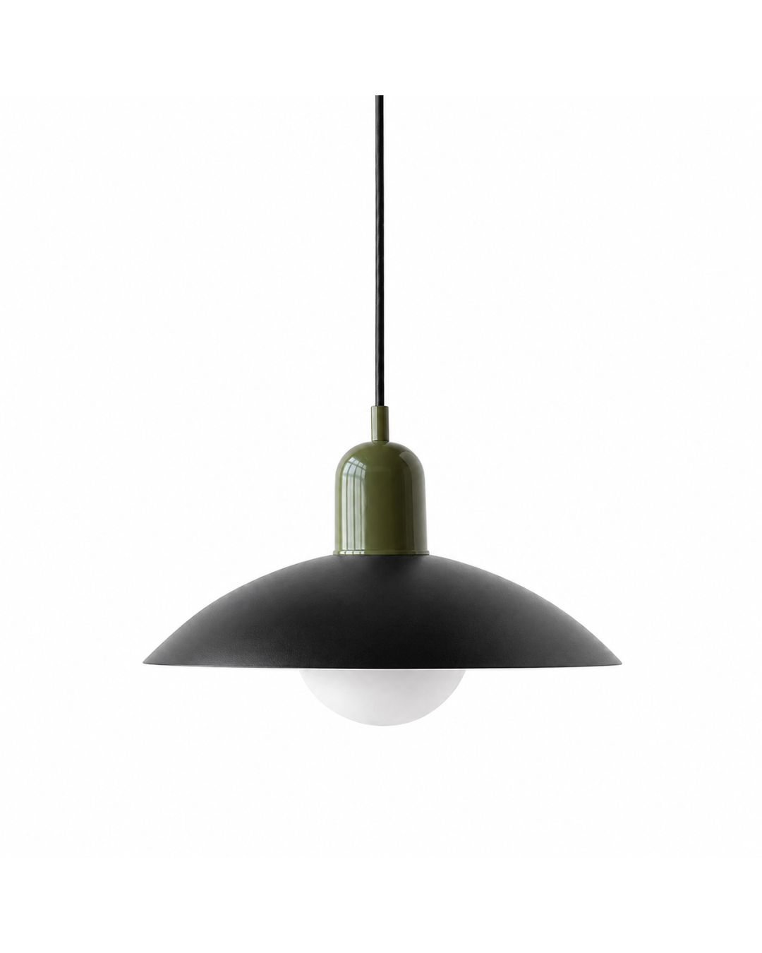 Suspension métal laqué : Demi-sphère bicolore