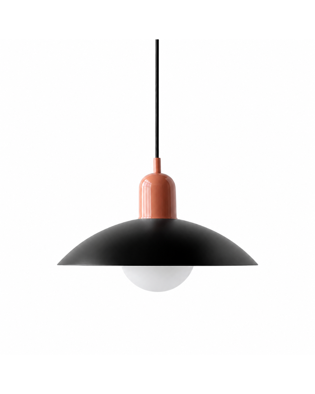 Suspension métal laqué : Demi-sphère bicolore