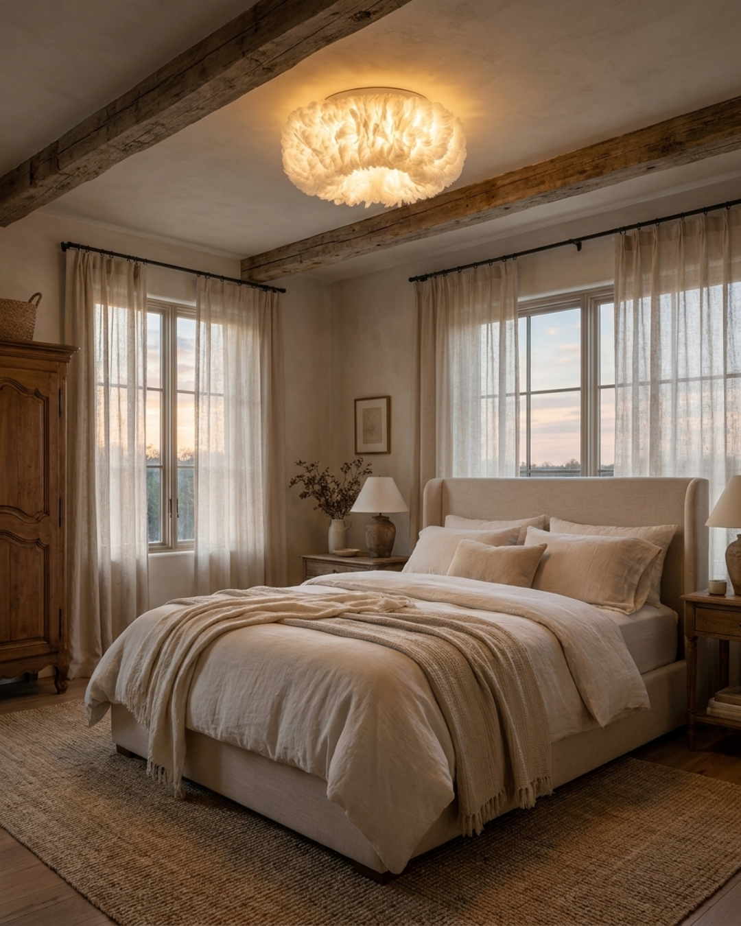 Plafonnier plumes : nuage organique spectre complet
