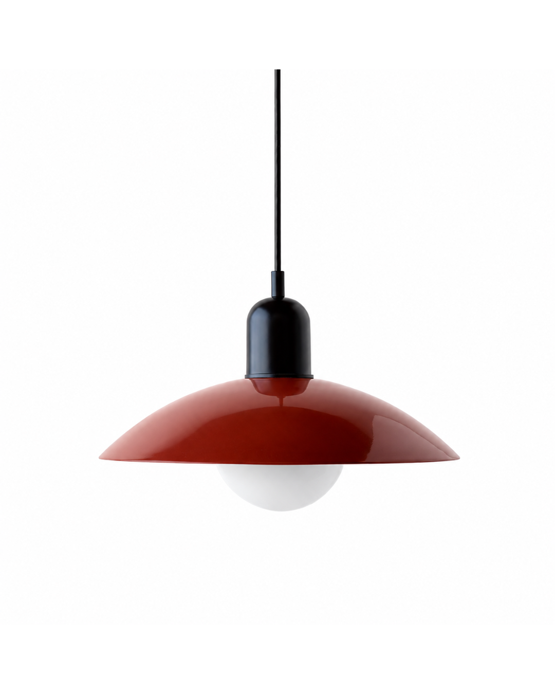 Suspension métal laqué : Demi-sphère bicolore