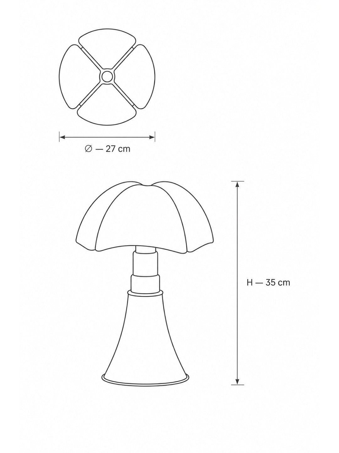 Lampe de table design chauve-souris