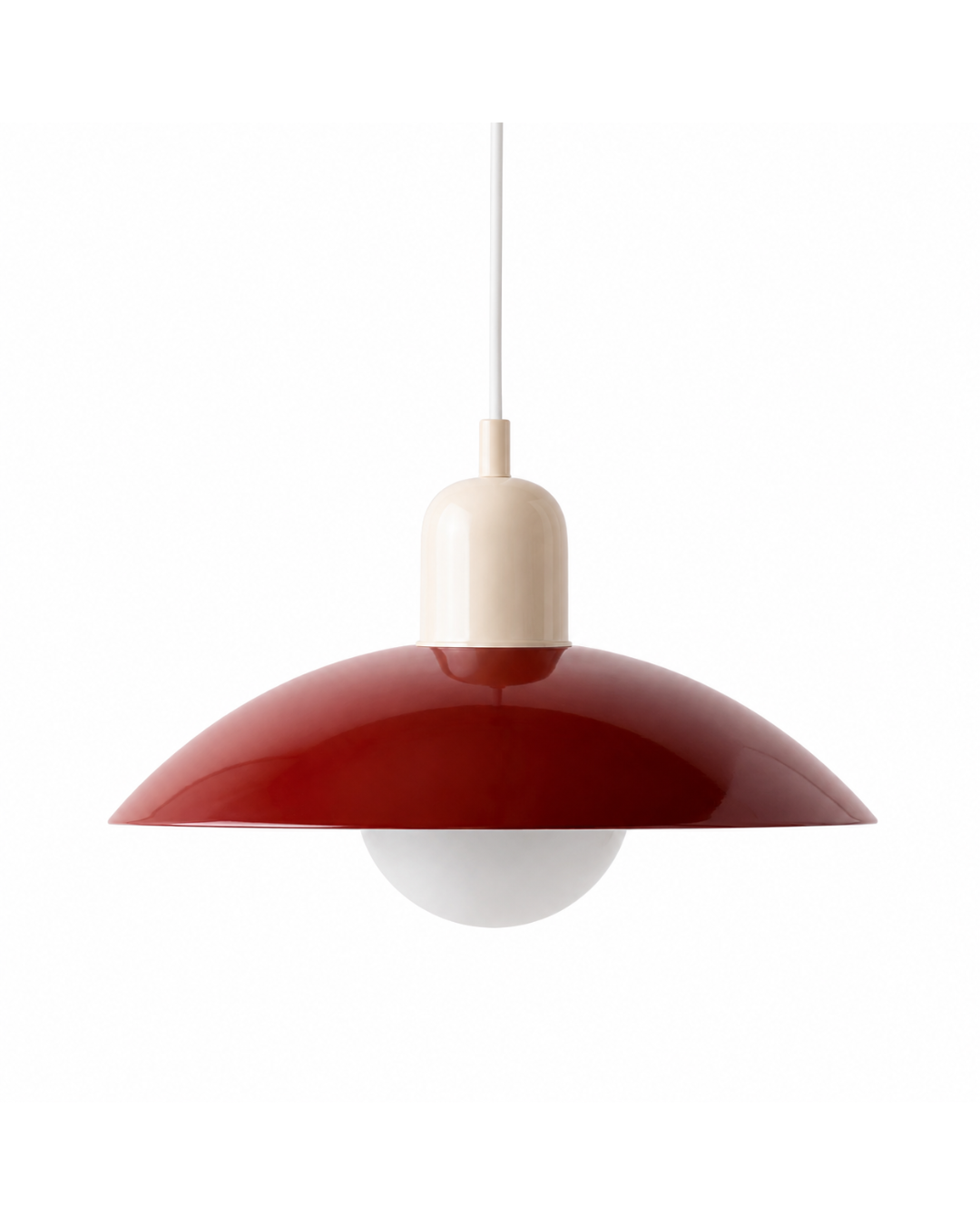 Suspension métal laqué : Demi-sphère bicolore