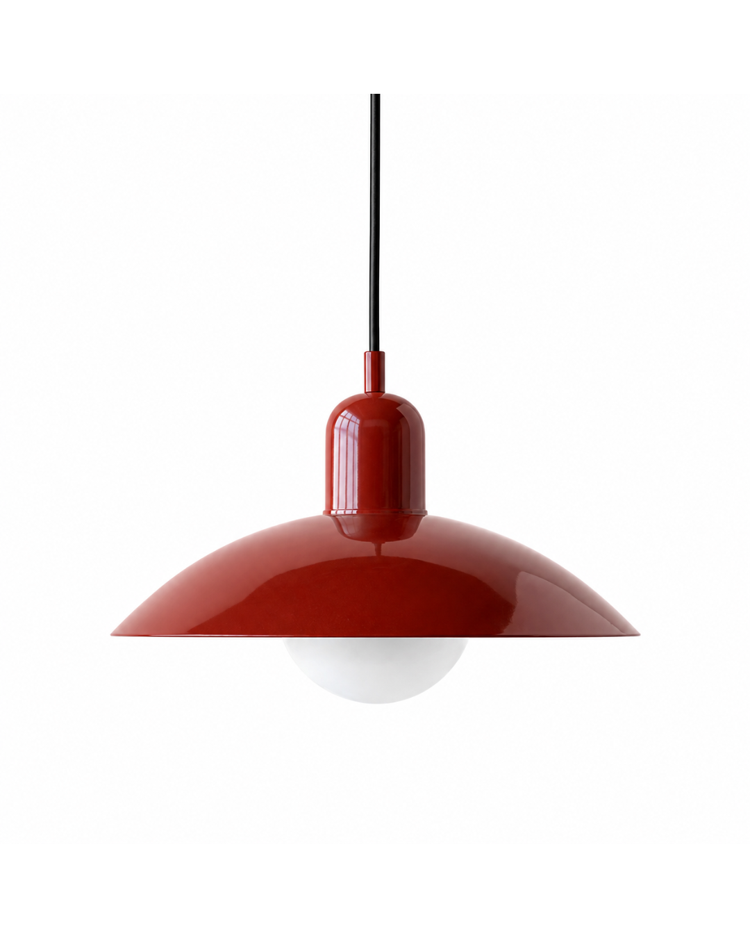 Suspension métal laqué : Demi-sphère bicolore