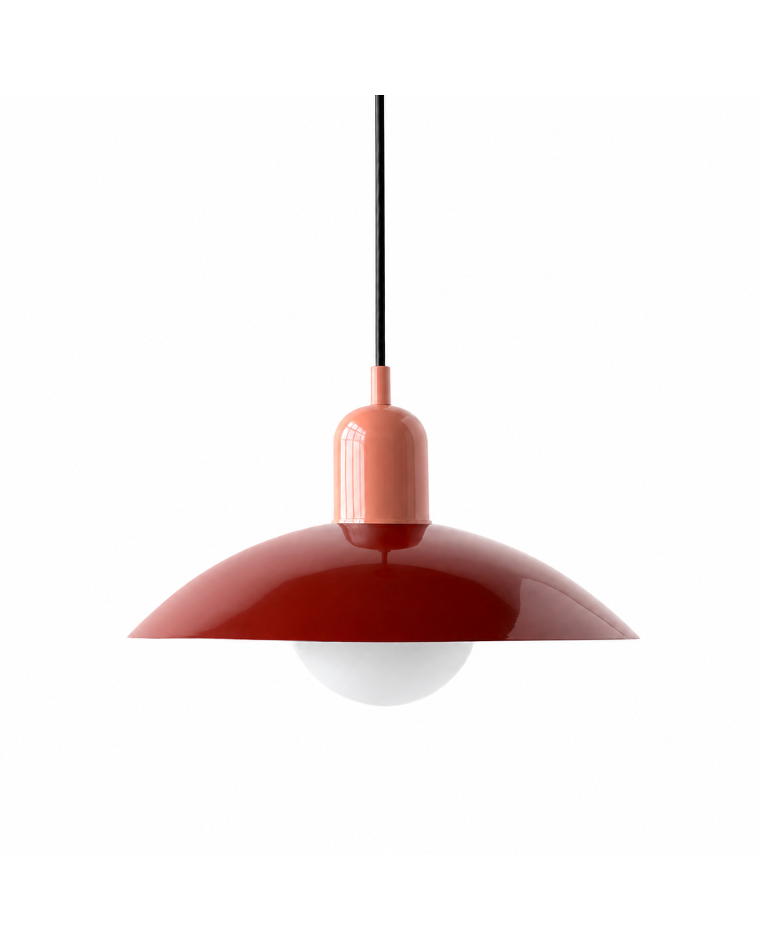 Suspension métal laqué : Demi-sphère bicolore