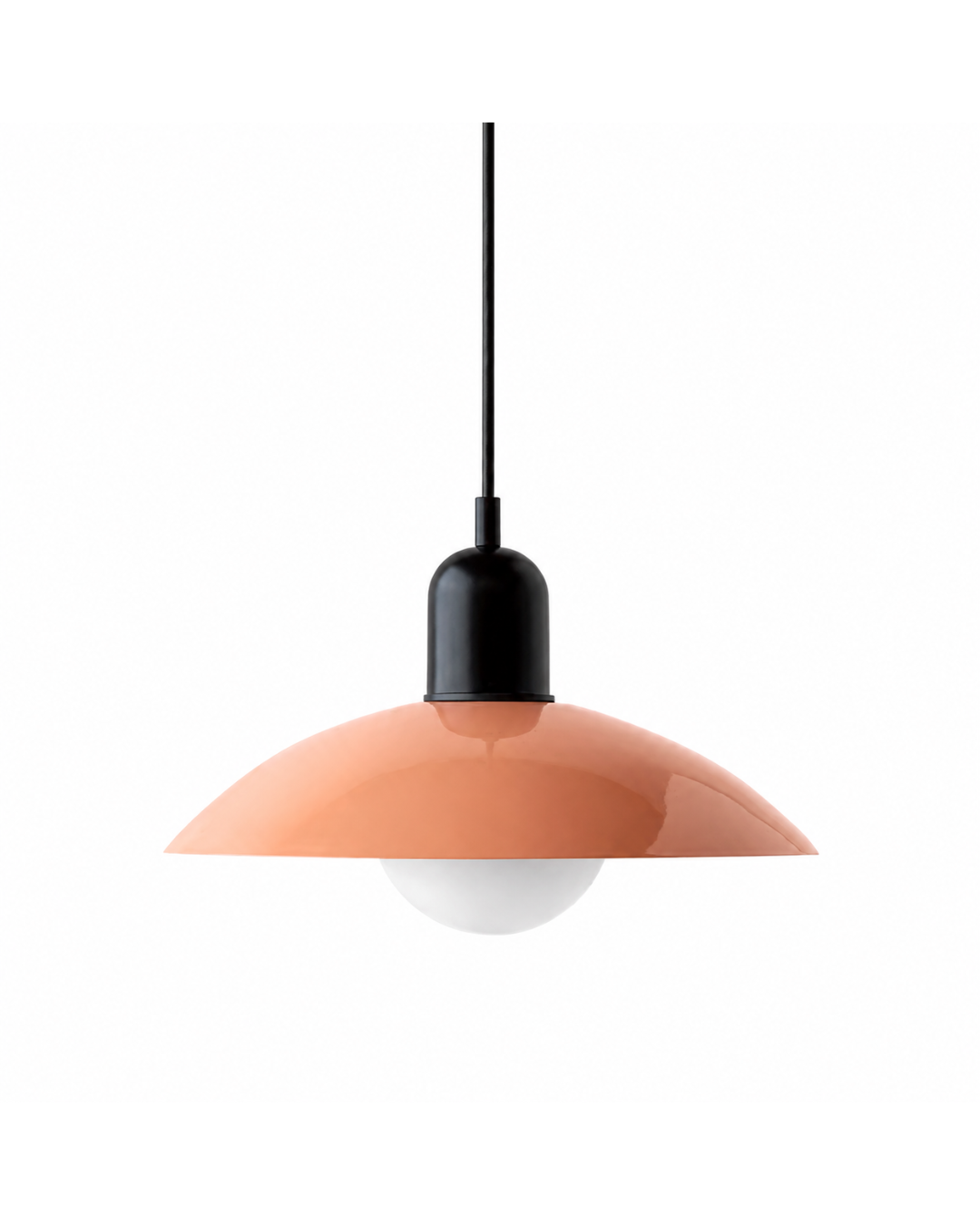 Suspension métal laqué : Demi-sphère bicolore