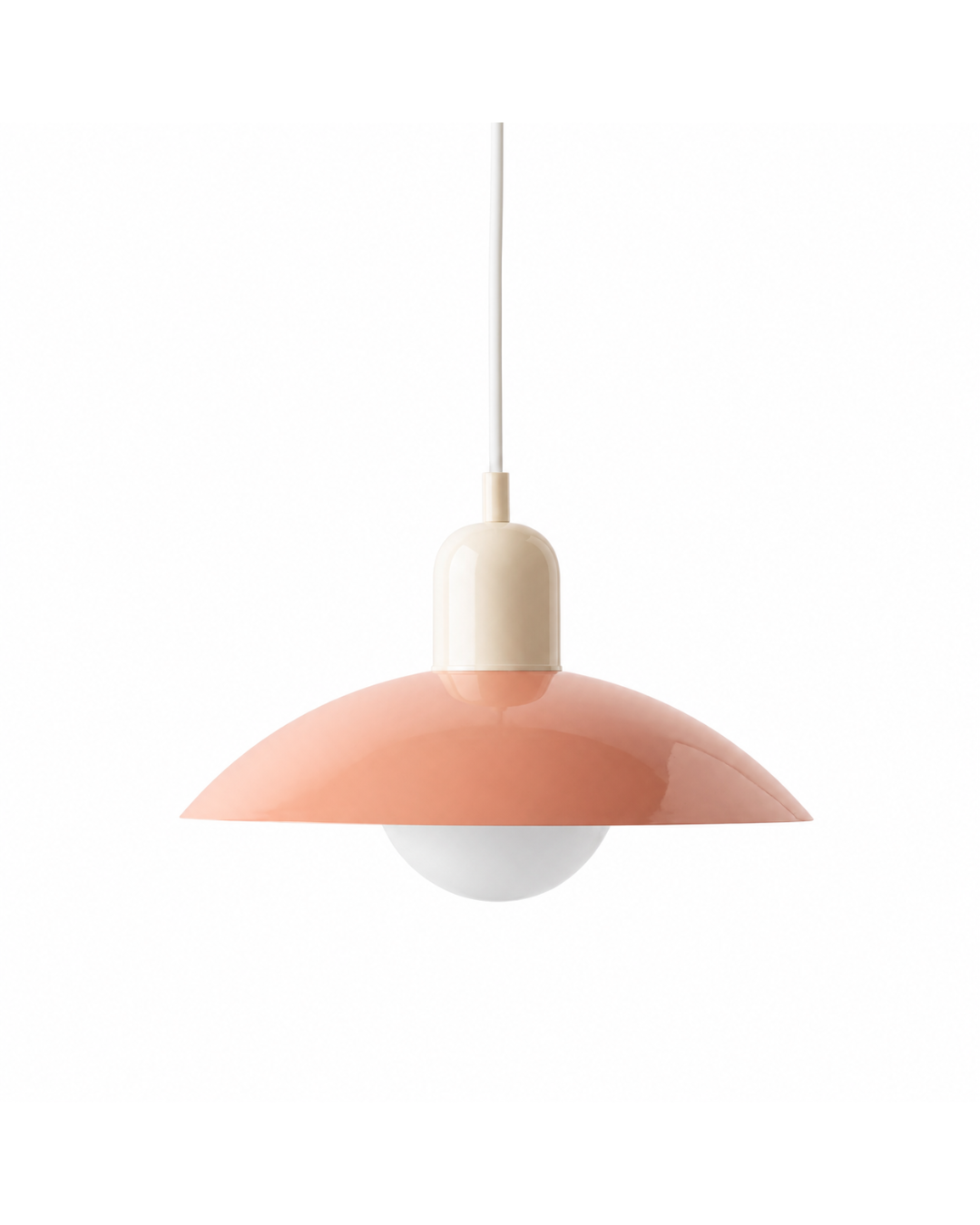 Suspension métal laqué : Demi-sphère bicolore