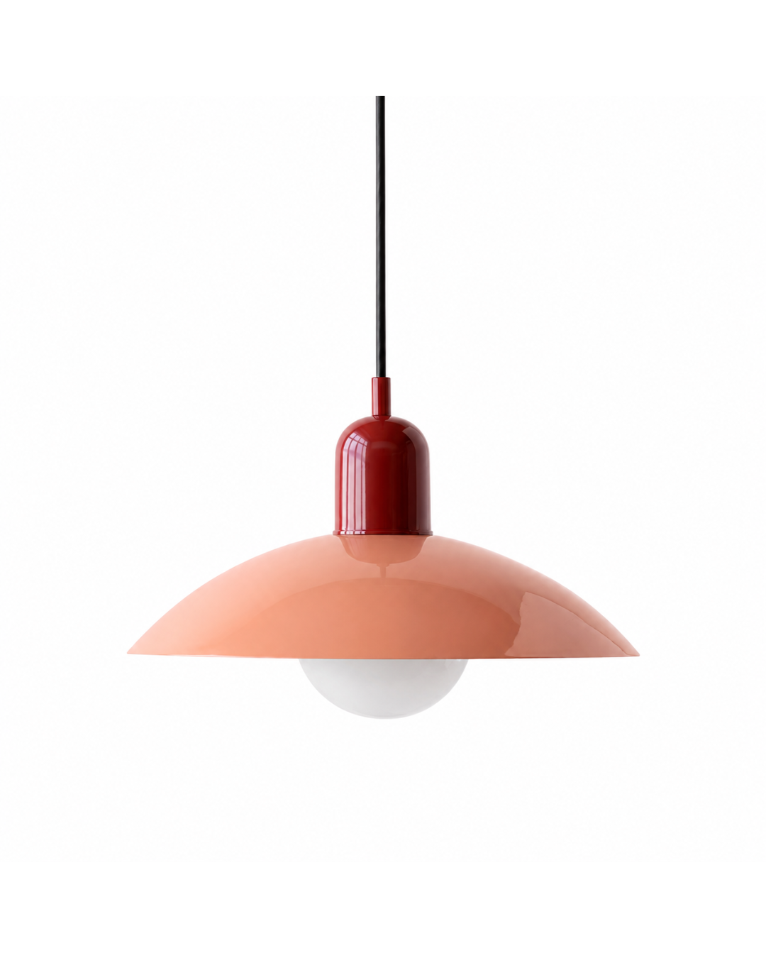 Suspension métal laqué : Demi-sphère bicolore