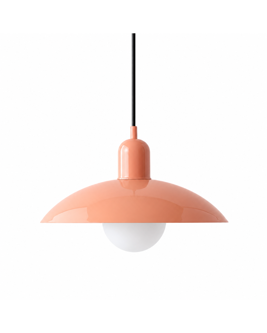 Suspension métal laqué : Demi-sphère bicolore