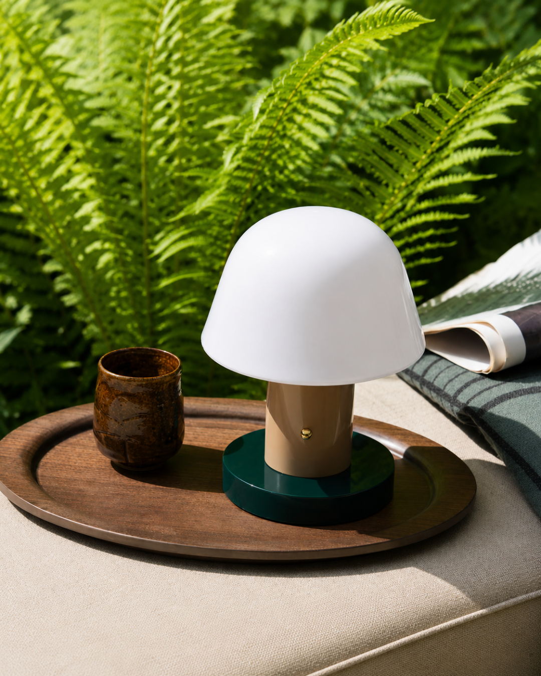 Lampe de table rechargeable : Champignon Memphis sans fil