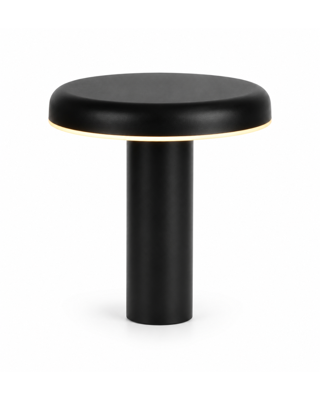 Lampe de table métal : Disque minimaliste noir
