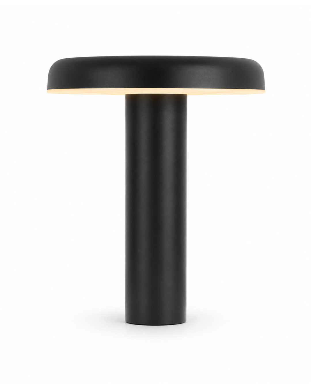 Lampe de table métal : Disque minimaliste noir
