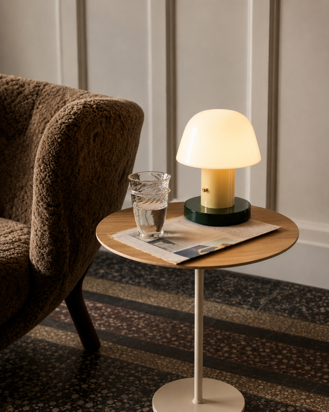 Lampe de table rechargeable : Champignon Memphis sans fil