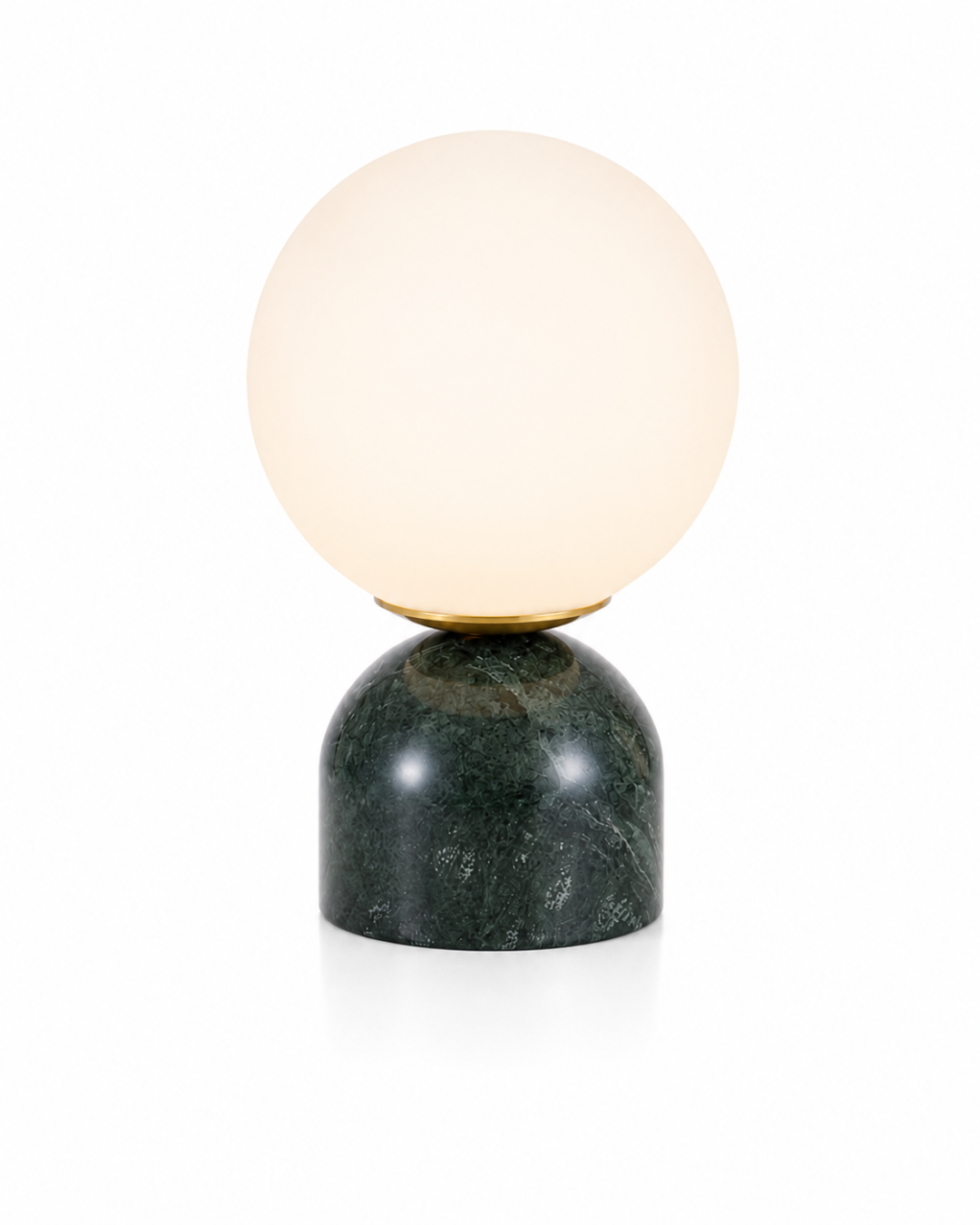 Lampe de table marbre et verre : Sphère minimaliste