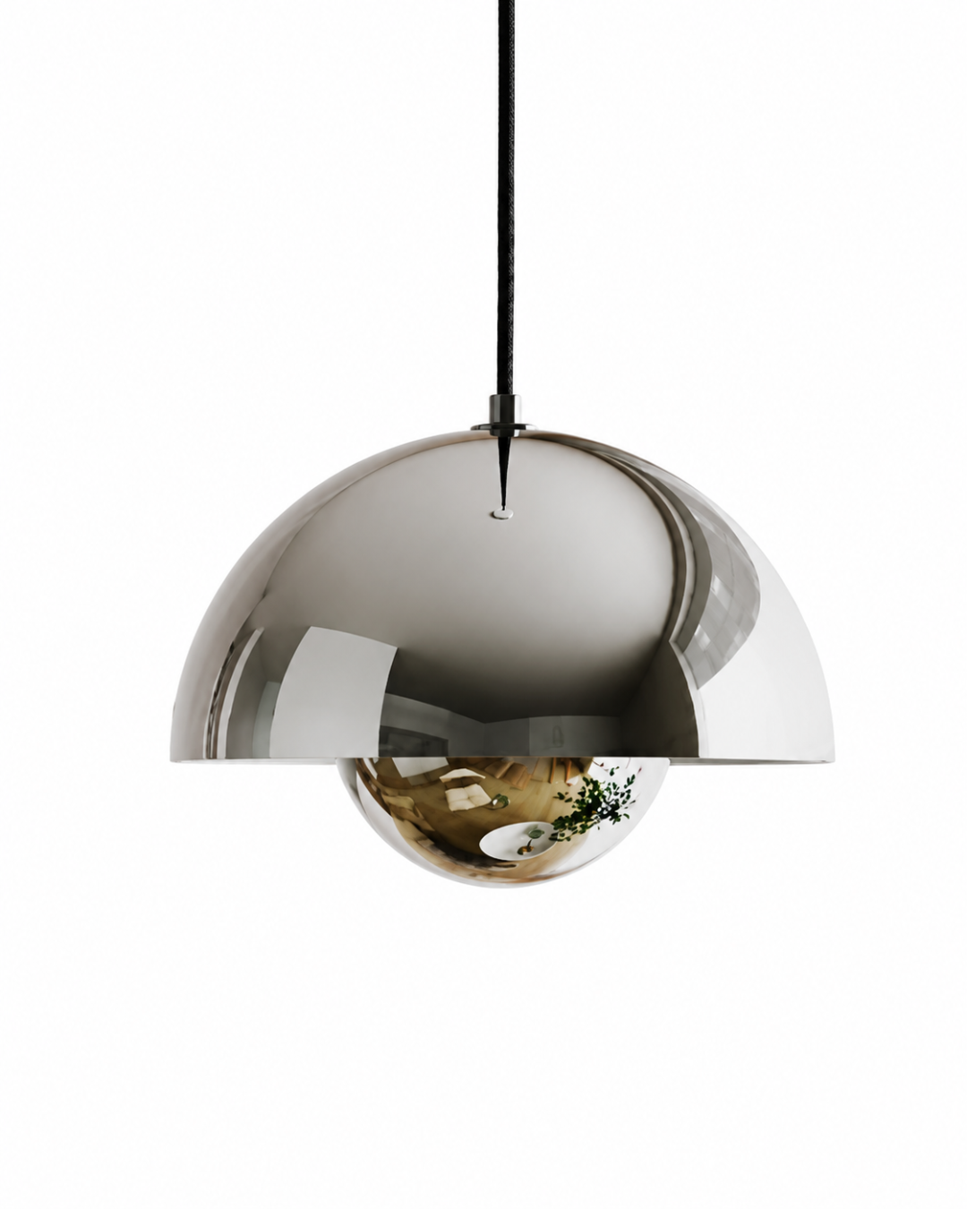 Suspension métal laqué : Demi-sphère colorée