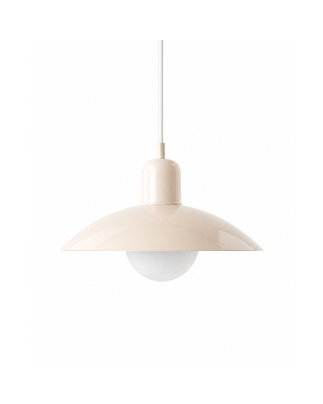 Suspension métal laqué : Demi-sphère bicolore