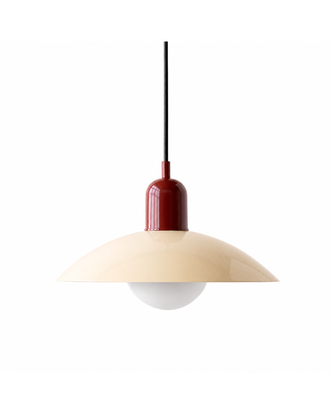 Suspension métal laqué : Demi-sphère bicolore