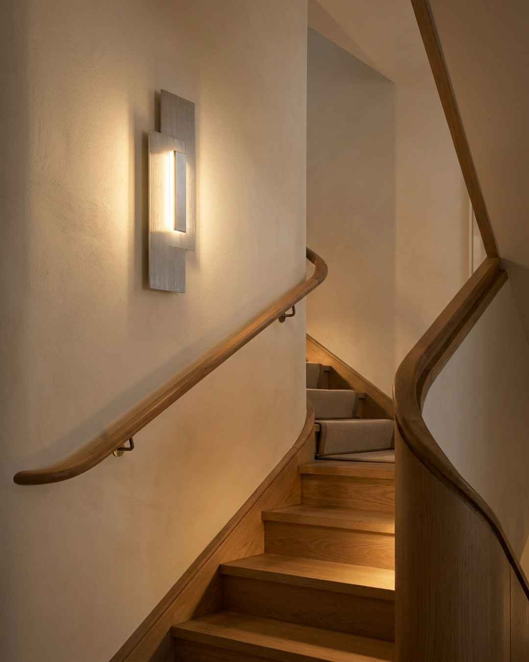 Applique murale lumière et ombre : verre cannelé et plaques décalées