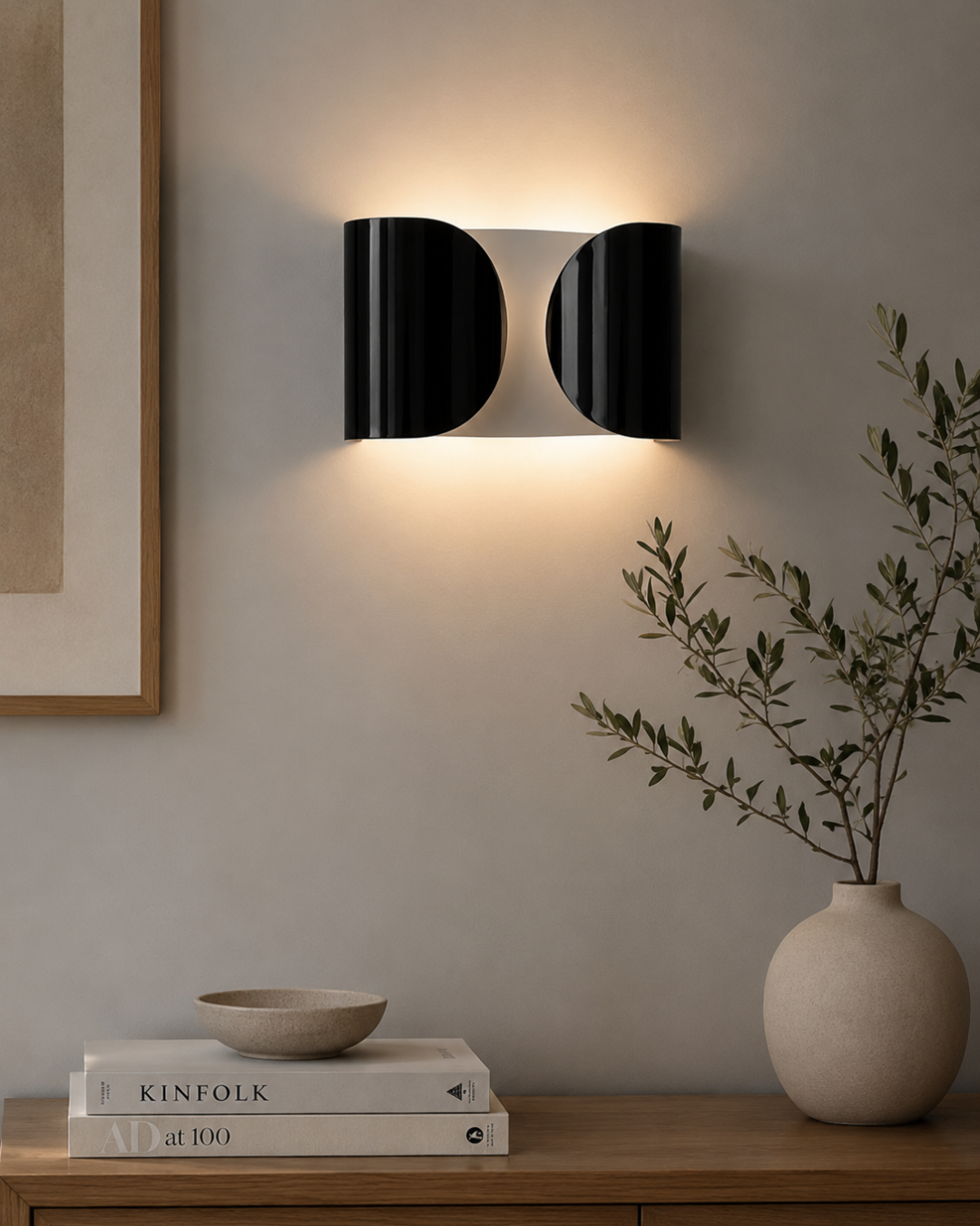 Applique murale aluminium : Double cylindre croisé