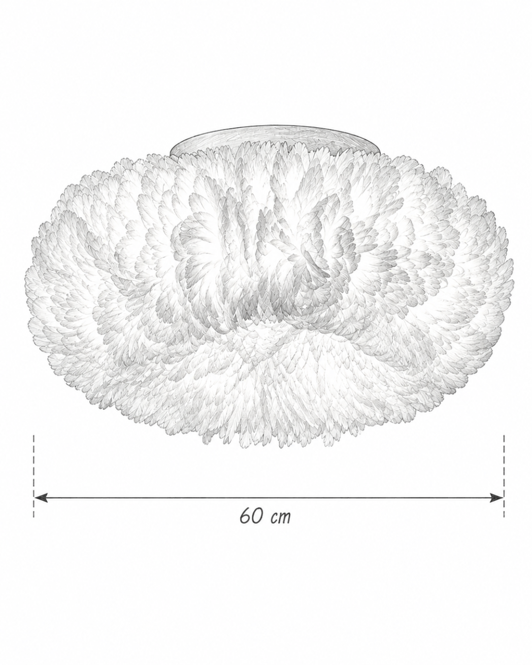 Plafonnier plumes : nuage organique spectre complet
