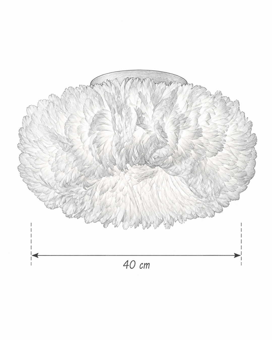 Plafonnier plumes : nuage organique spectre complet