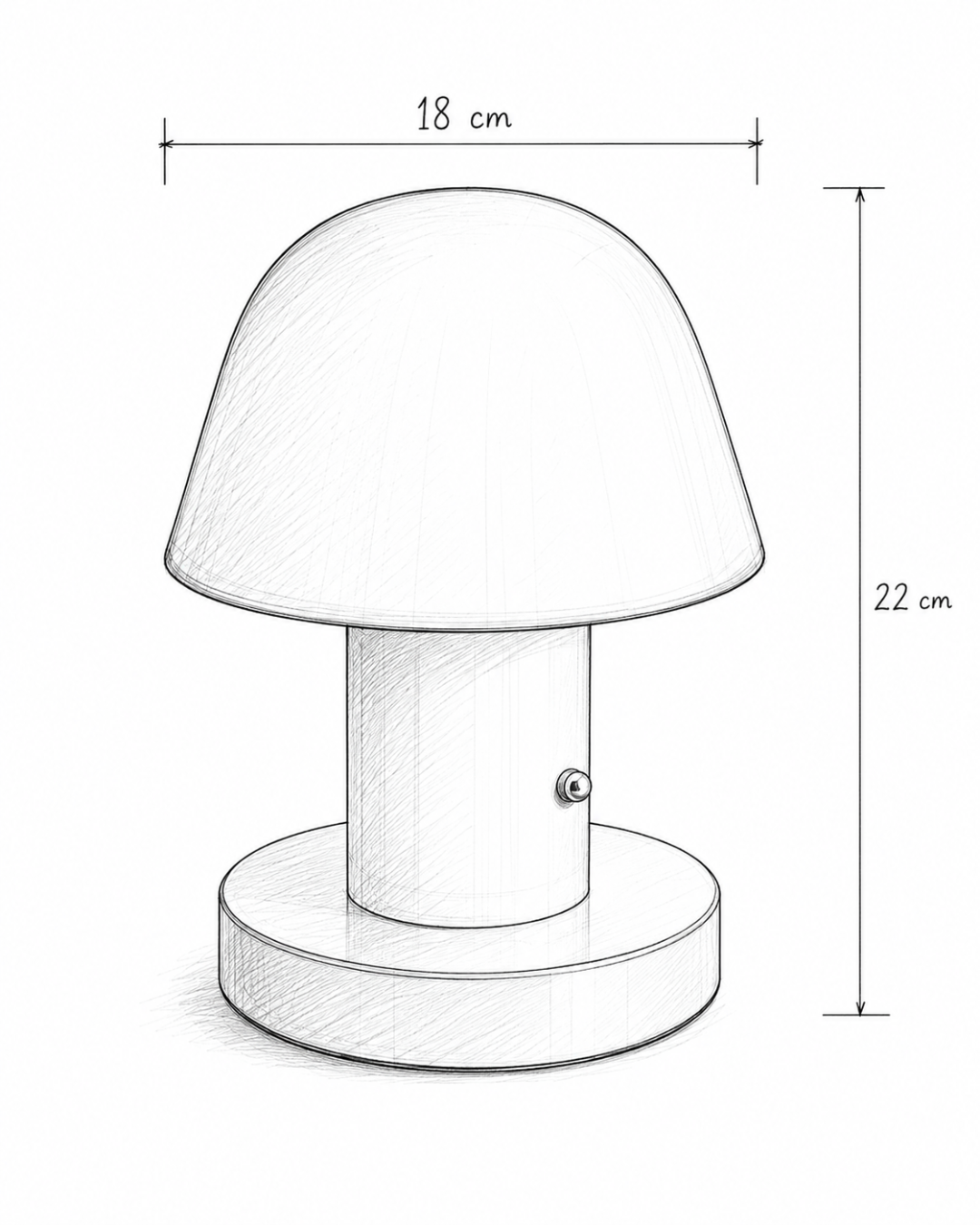 Lampe de table rechargeable : Champignon Memphis sans fil