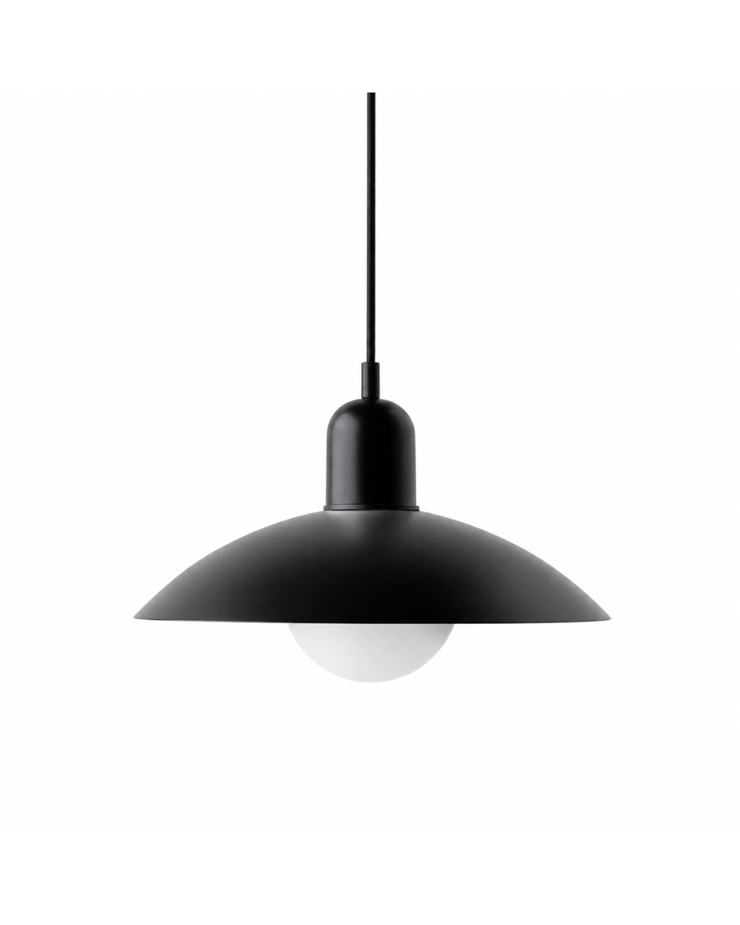 Suspension métal laqué : Demi-sphère bicolore