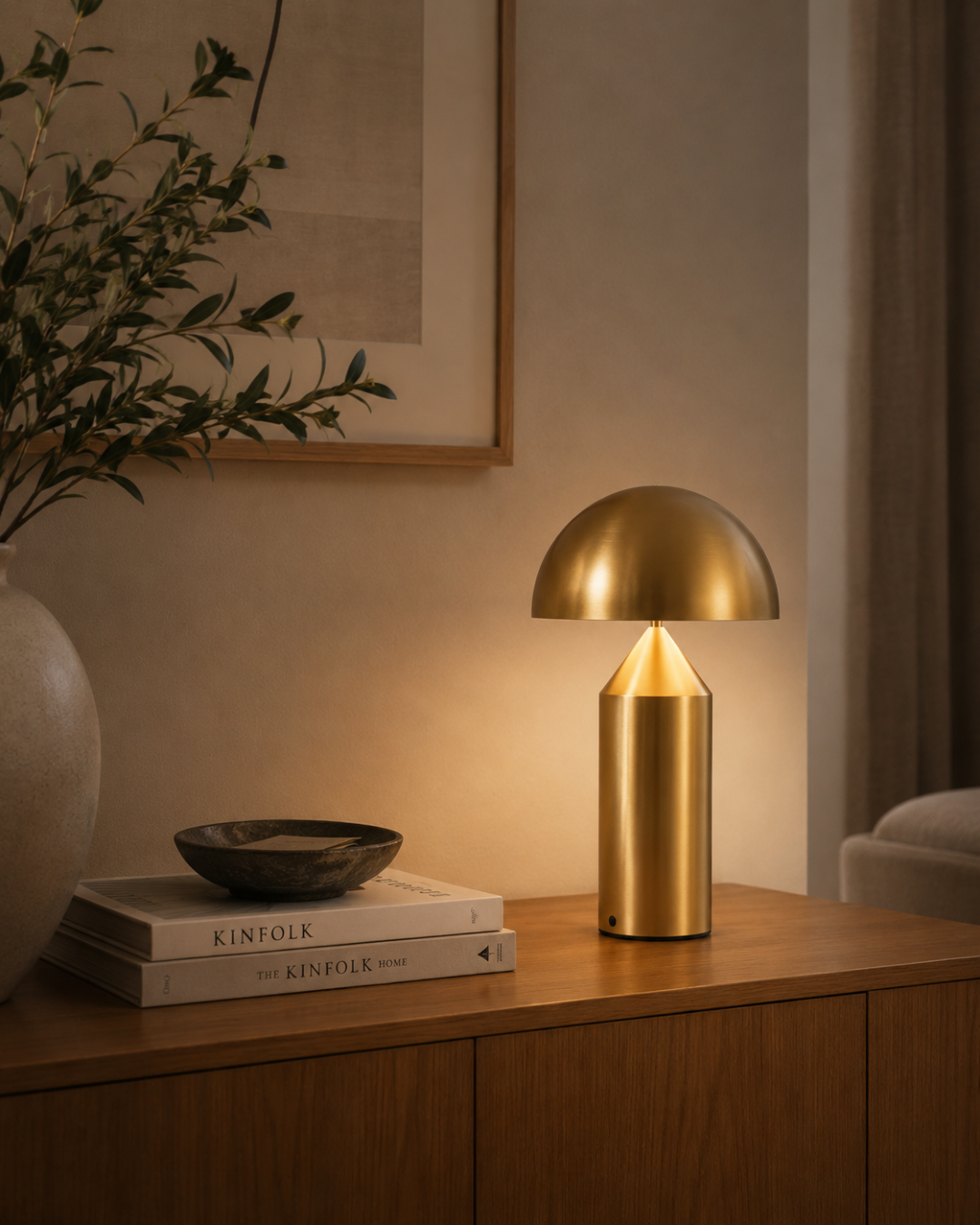 Lampe de table métal laqué : Champignon petit format