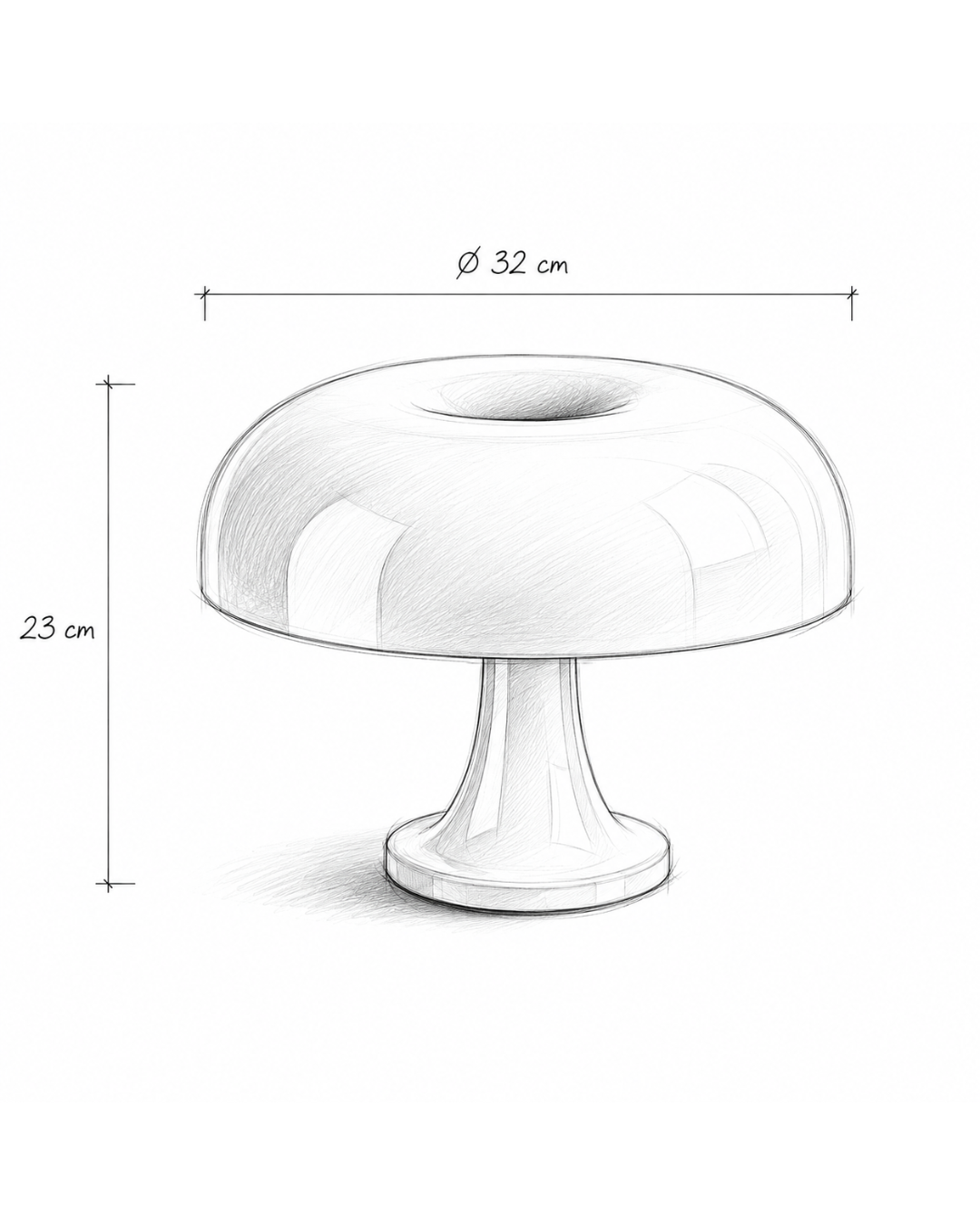 Lampe de table résine : Champignon dôme années 60